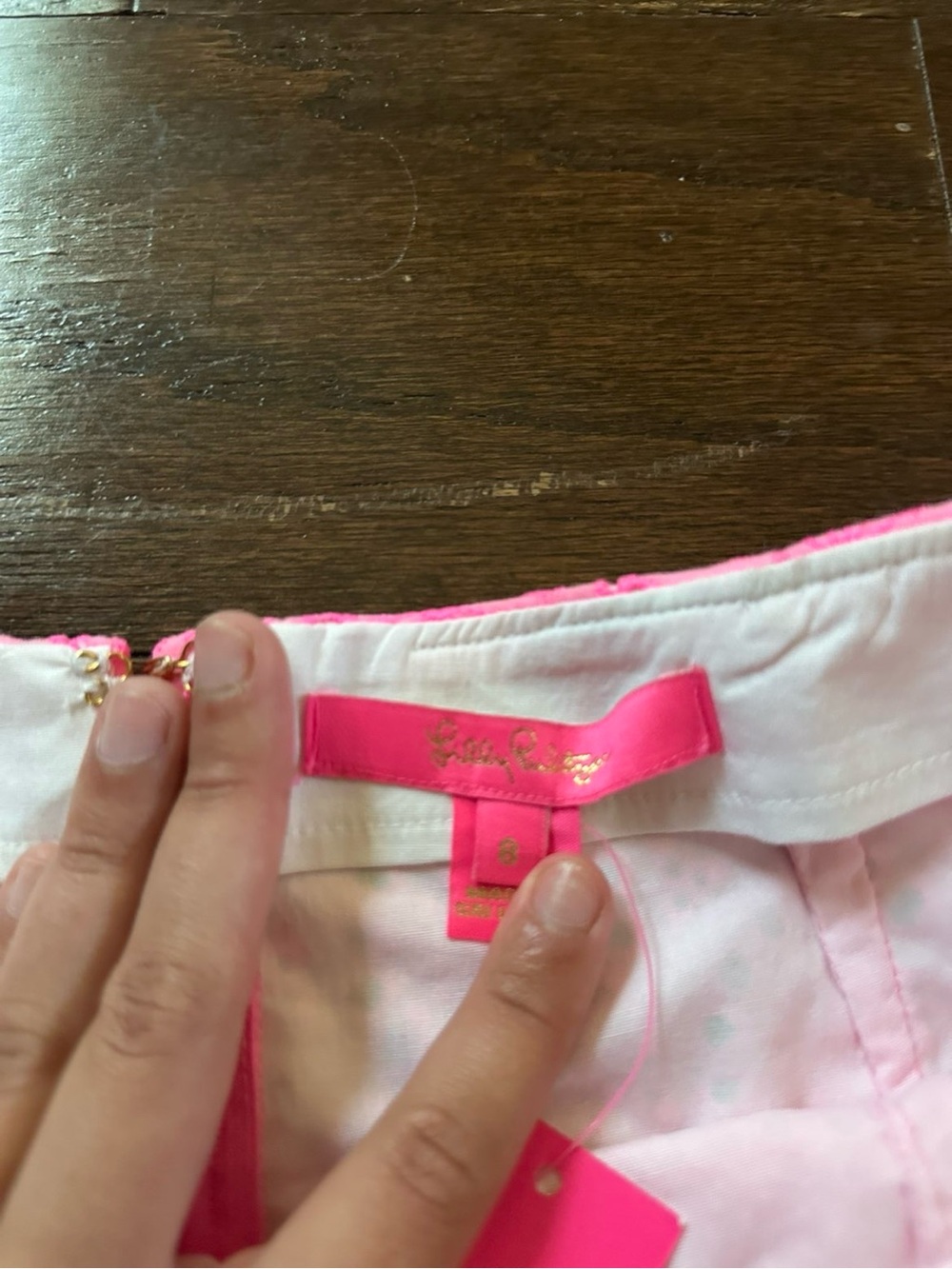 Lilly Pulitzer FAYE SKORT IN PROSECCO PINK NEON size 8 NWT - Picture 7 of 8
